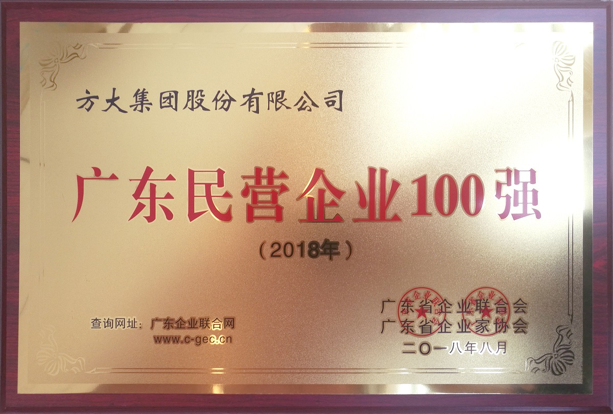 廣東民營(yíng)企業(yè)100強(qiáng) 